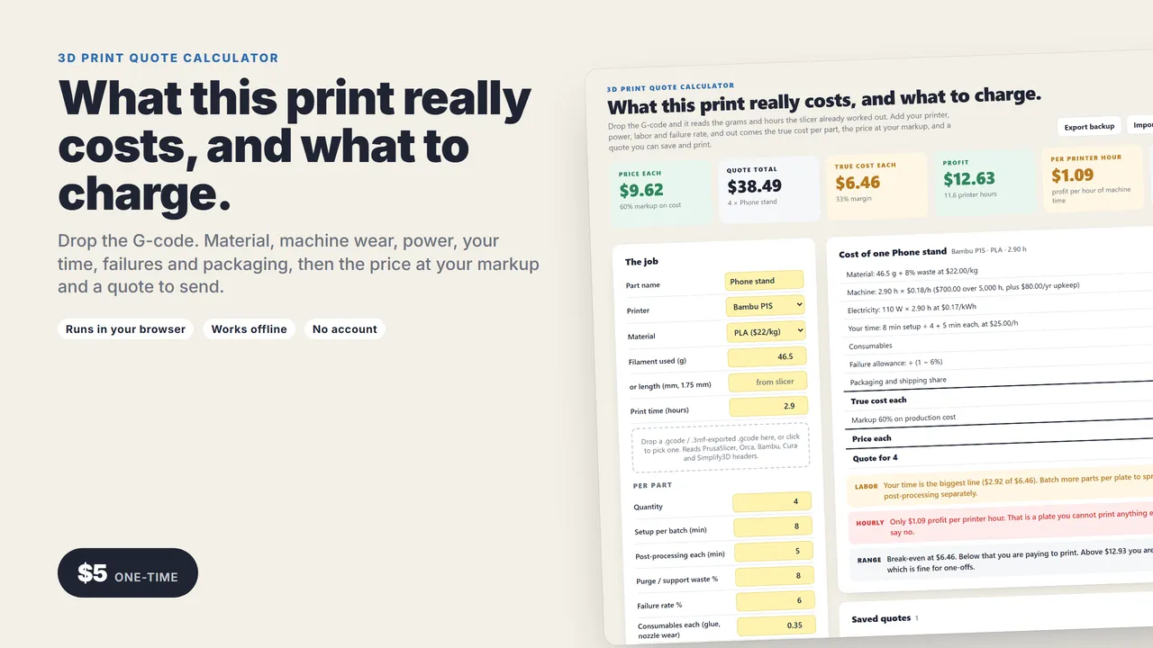3D Print Quote Calculator cover
