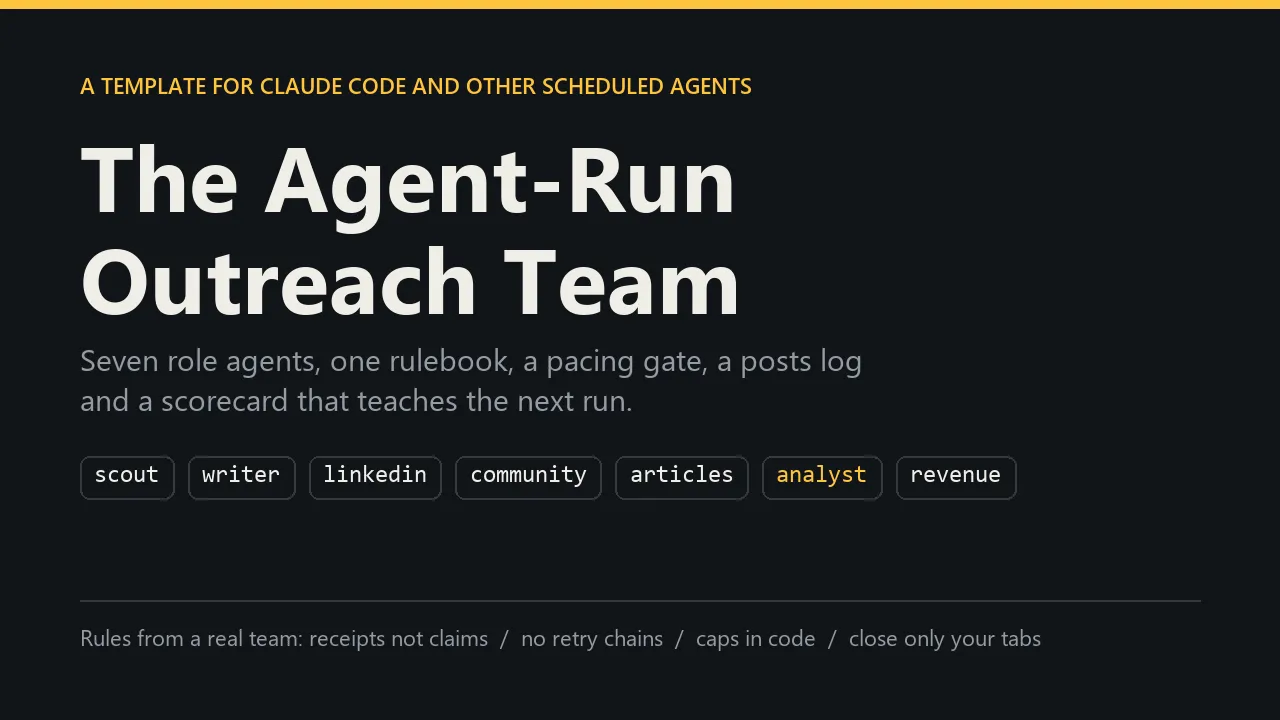 The Agent-Run Outreach Team cover