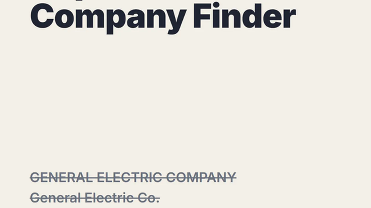 Duplicate Company Finder cover