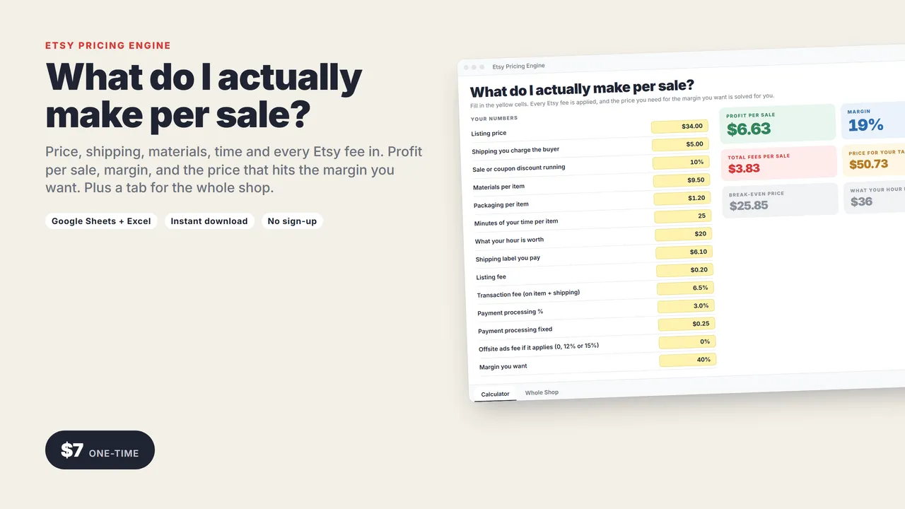 Etsy Pricing Engine cover