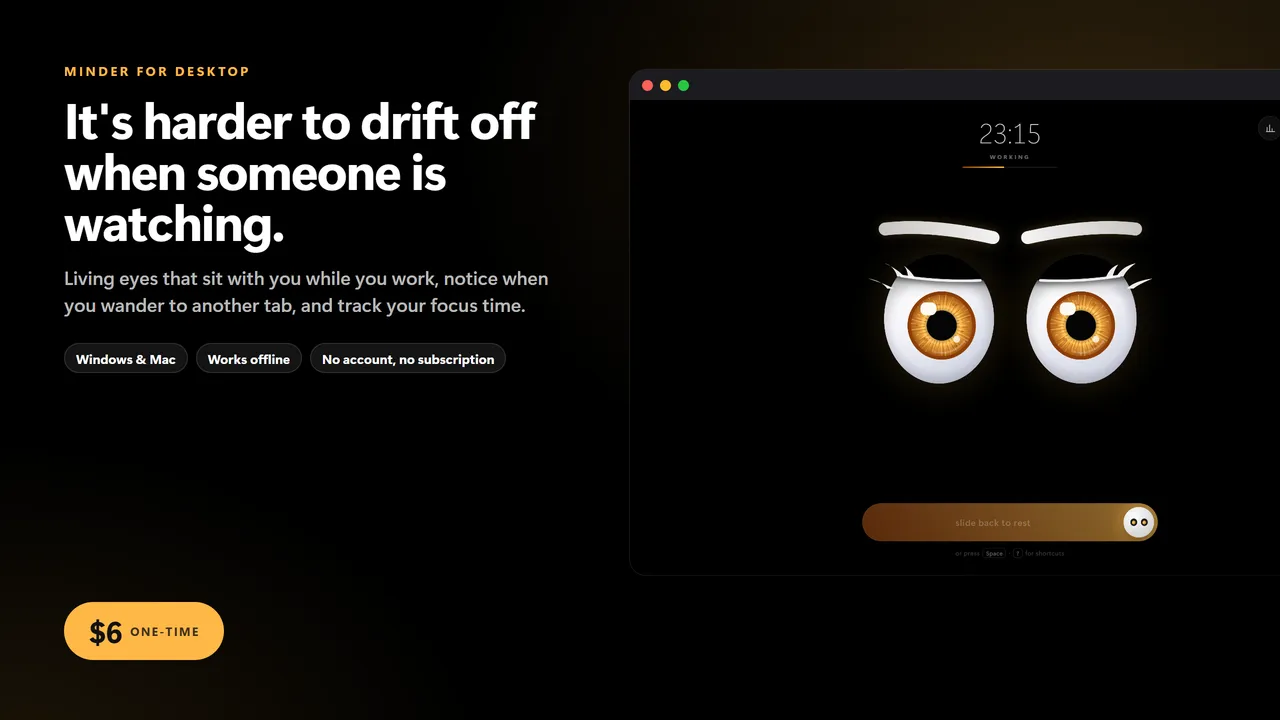 Minder for Desktop cover
