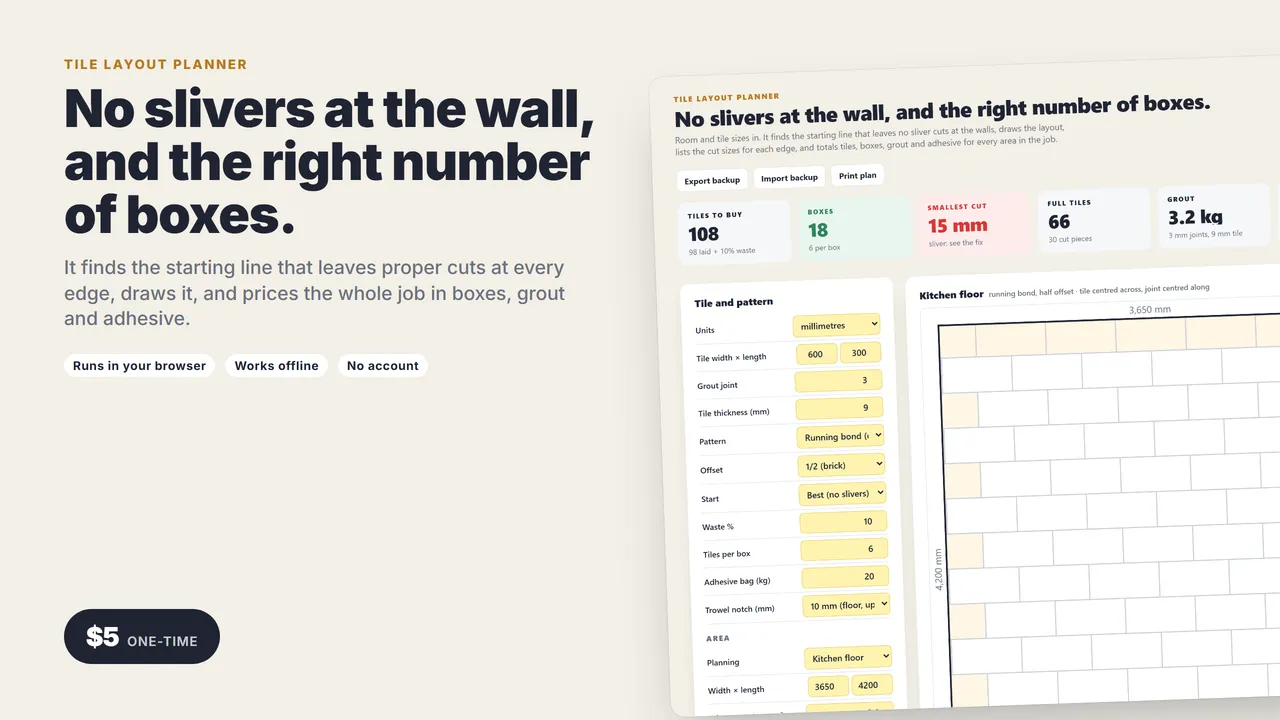 Tile Layout Planner cover
