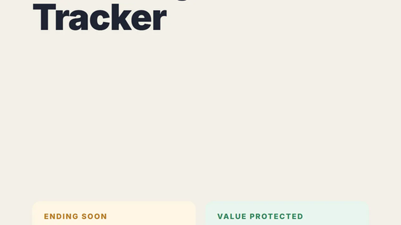 Warranty & Return Deadline Tracker cover
