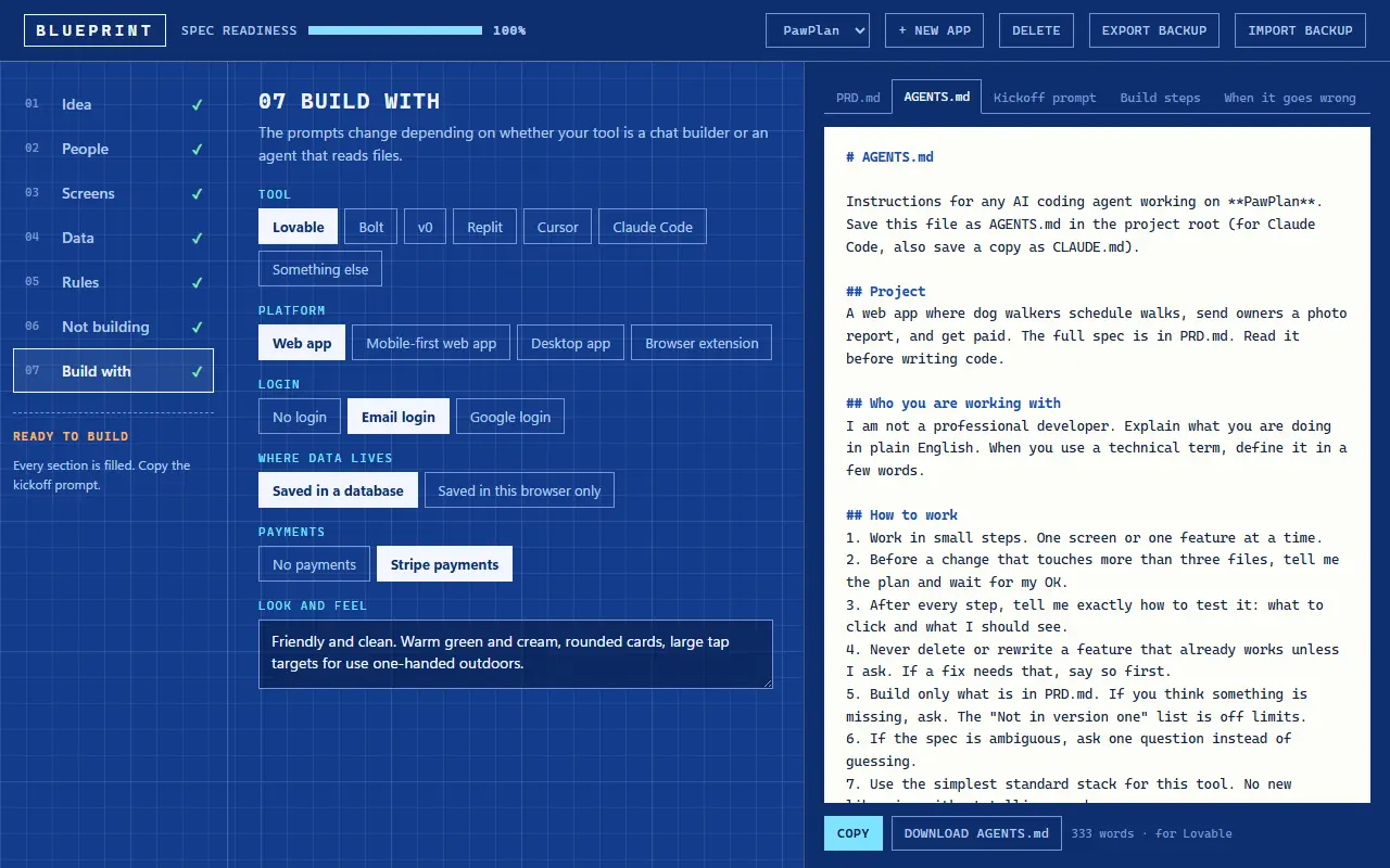 Blueprint screenshot 3